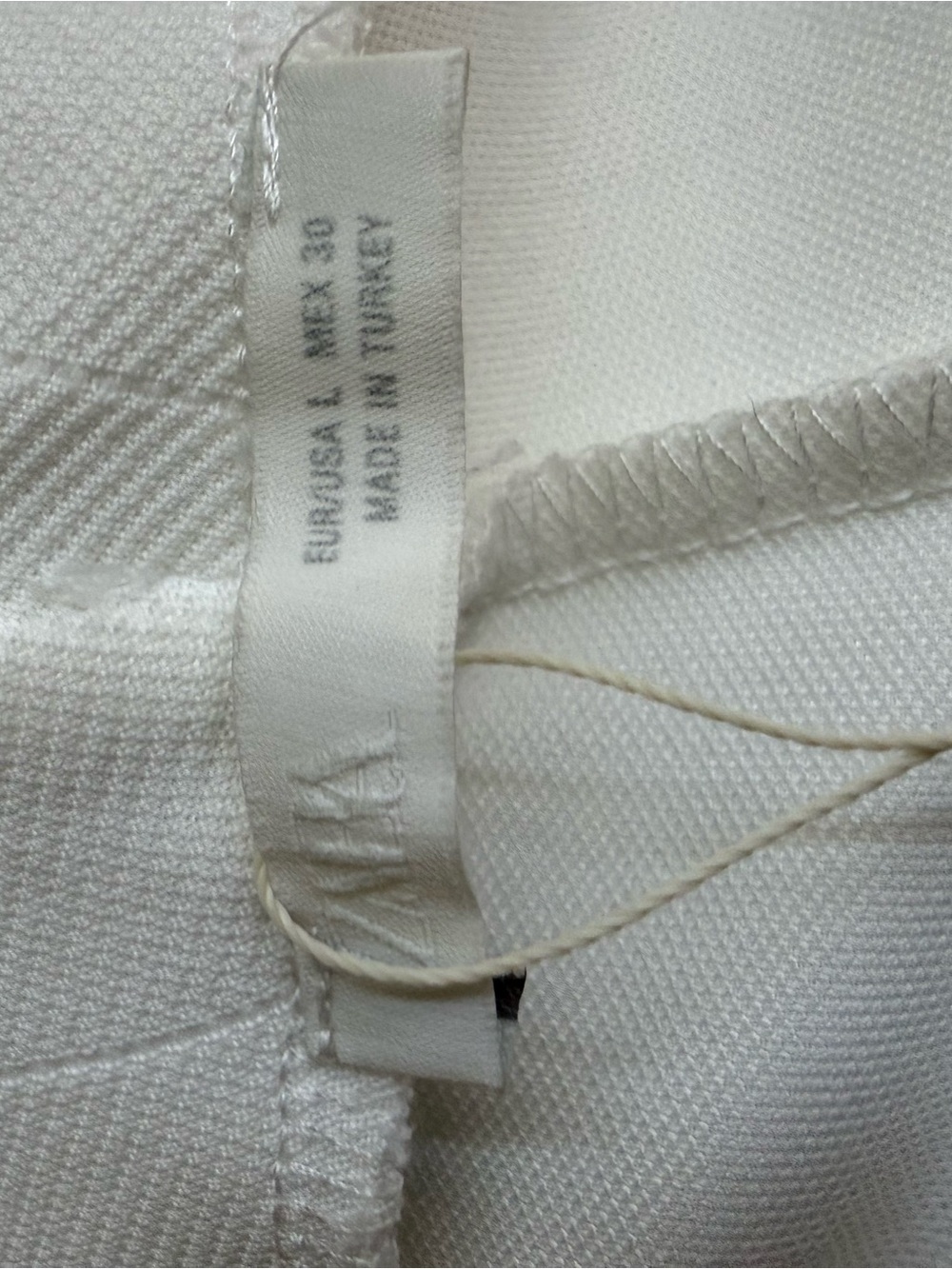 ZARA Women's Wide-Leg White Ponte Knit Pants Size L - Picture 5 of 6